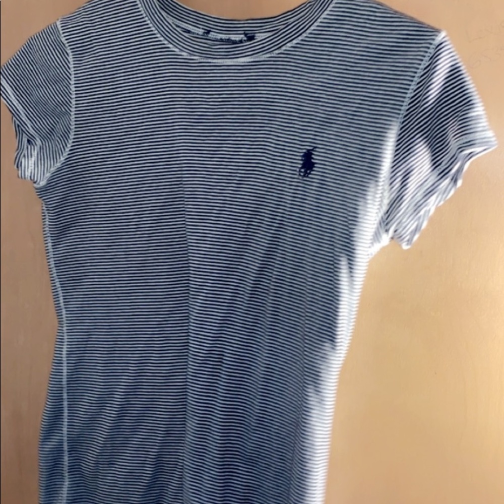Striped polo tee